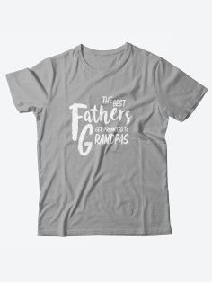Футболка с прикольной надписью «The best fathers»/Оригинальная, модная мужская с принтом.