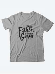 Футболка с прикольной надписью «The best fathers»/Оригинальная, модная мужская с принтом.