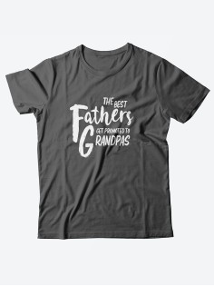 Футболка с прикольной надписью «The best fathers»/Оригинальная, модная мужская с принтом.