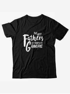 Футболка с прикольной надписью «The best fathers»/Оригинальная, модная мужская с принтом.
