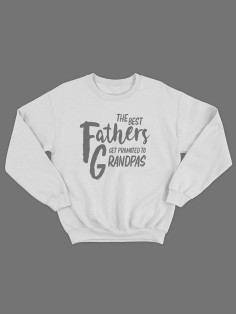 Прикольный свитшот для папы с принтом «The best fathers» / Модная толстовка для лучшего папы.