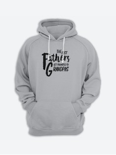 Стильное худи с крутым принтом Grandpas / Толстовка для дедушки с капюшоном со смешной надписью