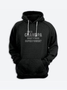 Стильное худи с крутым принтом для дедушек / Толстовка с капюшоном с надписью I'm a grandpa