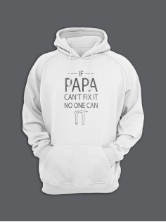 Стильное худи с крутым принтом If papa can't fix / Толстовка для пап с капюшоном со смешной надписью