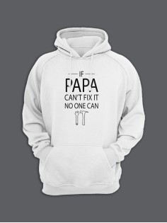 Стильное худи с крутым принтом If papa can't fix / Толстовка для пап с капюшоном со смешной надписью