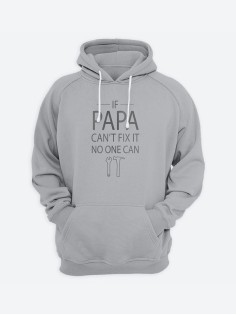 Стильное худи с крутым принтом If papa can't fix / Толстовка для пап с капюшоном со смешной надписью