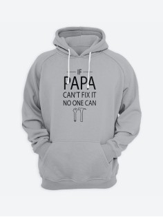 Стильное худи с крутым принтом If papa can't fix / Толстовка для пап с капюшоном со смешной надписью