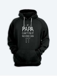 Стильное худи с крутым принтом If papa can't fix / Толстовка для пап с капюшоном со смешной надписью