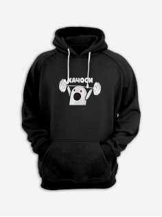 Мужская толстовка с капюшоном с принтом «Качоси» / Худи с прикольной надписью.