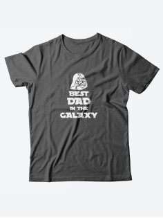 Прикольная мужская футболка с принтом Best dad in/Смешная хлопковая с надписями