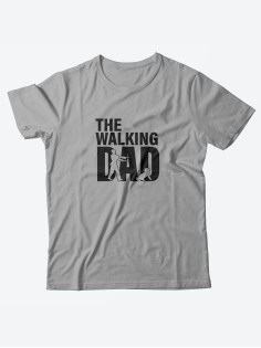 Мужская футболка с забавным принтом и смешной надписью The walking dad/для папы