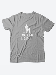 Стильная мужская футболка с надписью The walking dad / Подарок мужчине оригинальные футболки