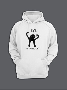Худи женское оверсайз с принтом ЪУЪ