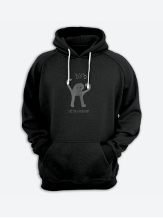 Худи женское оверсайз с принтом ЪУЪ