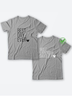 Оригинальные парные футболки для двух влюбленных / Семейный Лук Best day ever