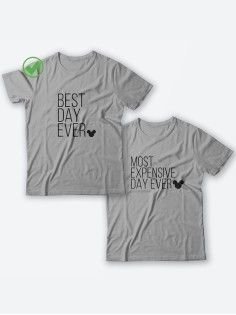 Оригинальные парные футболки для двух влюбленных / Семейный Лук Best day ever