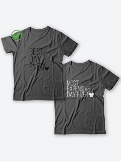 Оригинальные парные футболки для двух влюбленных / Семейный Лук Best day ever
