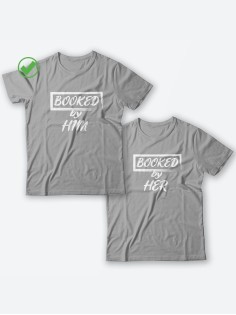 Парные футболки для молодоженов и для двоих влюбленных, для мужа и жены Booked