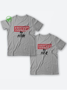 Парные футболки для молодоженов и для двоих влюбленных, для мужа и жены Booked