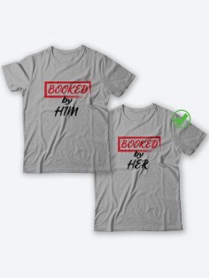Парные футболки для молодоженов и для двоих влюбленных, для мужа и жены Booked