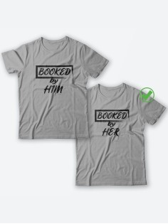 Парные футболки для молодоженов и для двоих влюбленных, для мужа и жены Booked