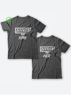 Парные футболки для молодоженов и для двоих влюбленных, для мужа и жены Booked