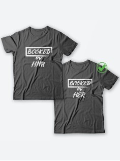 Парные футболки для молодоженов и для двоих влюбленных, для мужа и жены Booked