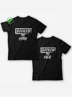 Парные футболки для молодоженов и для двоих влюбленных, для мужа и жены Booked