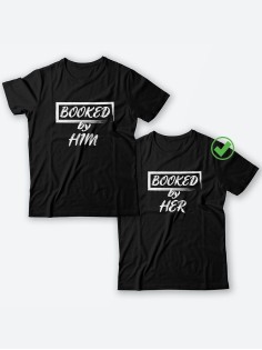 Парные футболки для молодоженов и для двоих влюбленных, для мужа и жены Booked