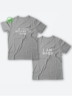 Футболки для двоих со смешными надписями с принтом If lost return/Парные для влюбленных