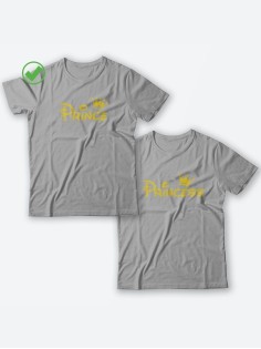 Парные футболки для молодоженов и для двоих влюбленных, для мужа и жены Prince&princess