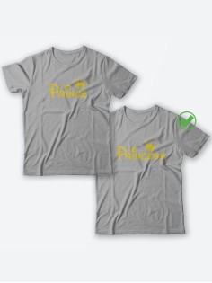 Парные футболки для молодоженов и для двоих влюбленных, для мужа и жены Prince&princess