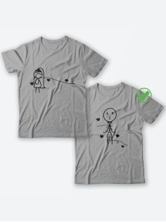 Парные футболки для мужа и жены, для парня и девушки с милыми рисунками/для двоих