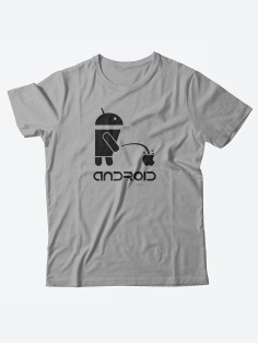 Прикольная футболка с принтом Android/с для лучшего мужчины