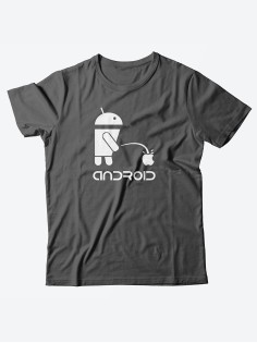 Прикольная футболка с принтом Android/с для лучшего мужчины