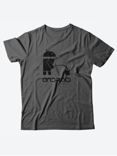 Прикольная футболка с принтом Android/с для лучшего мужчины
