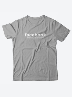 Футболка со своим принтом для настоящего мужчины/Мужской с надписью Facebook