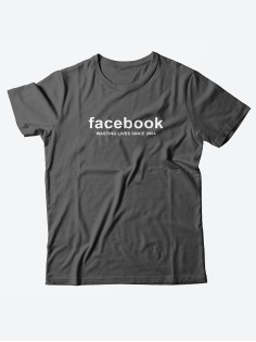 Футболка со своим принтом для настоящего мужчины/Мужской с надписью Facebook