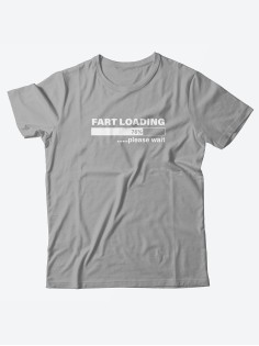 Футболка со своим принтом для настоящего мужчины/Мужской с надписью Fart loading