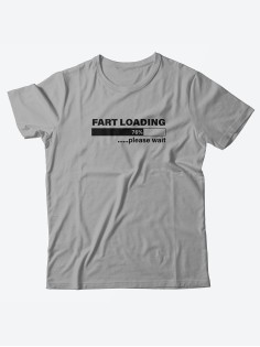 Футболка со своим принтом для настоящего мужчины/Мужской с надписью Fart loading
