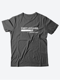 Футболка со своим принтом для настоящего мужчины/Мужской с надписью Fart loading