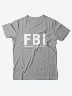 Футболка мужская серая с принтом хлопок