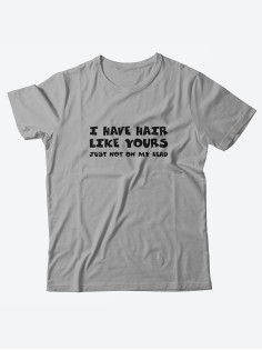 Стильная мужская футболка с надписью I have hairs / Подарок мужчине оригинальные футболки