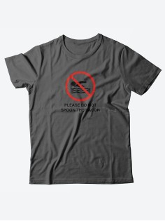 Прикольные надписи на футболках для мужчин / Оригинальные мужские футболки Please do not spoon
