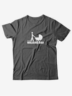 Прикольные надписи на футболках для мужчин / Оригинальные футболки с принтом  The walking dad