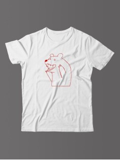 Прикольная мужская футболка с принтом Медведь/Смешная хлопковая с надписями