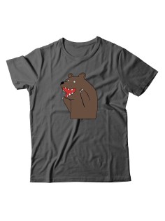 Прикольная мужская футболка с принтом Медведь/Смешная хлопковая с надписями