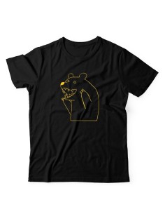 Прикольная мужская футболка с принтом Медведь/Смешная хлопковая с надписями