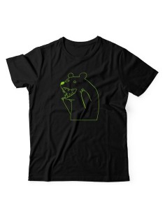 Прикольная мужская футболка с принтом Медведь/Смешная хлопковая с надписями