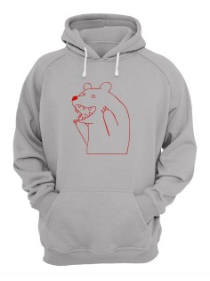 Худи оверсайз мужские с принтом Медведь/Кофта с капюшоном мужская с